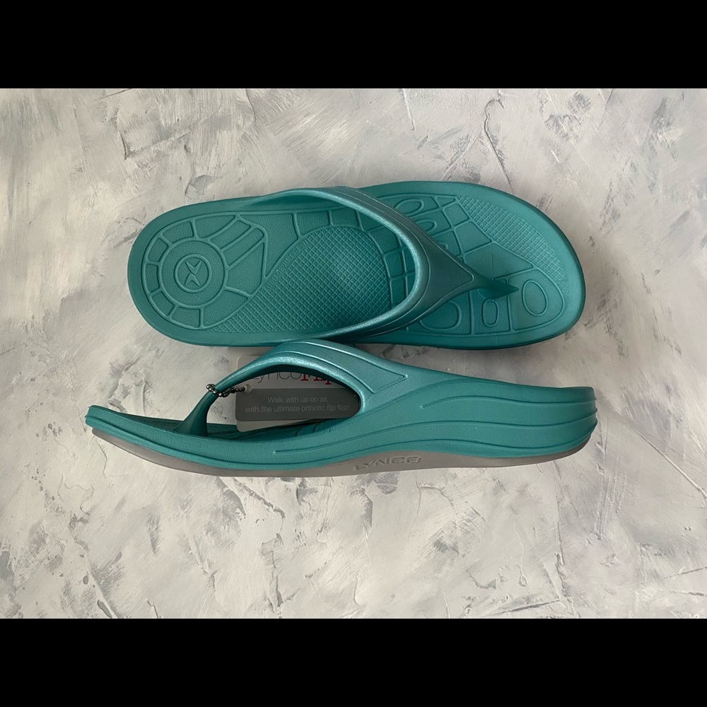 NEW Water-Friendly Aetrex Aqua Fiji Flip Flop with Arch Support - Picture 2 of 3